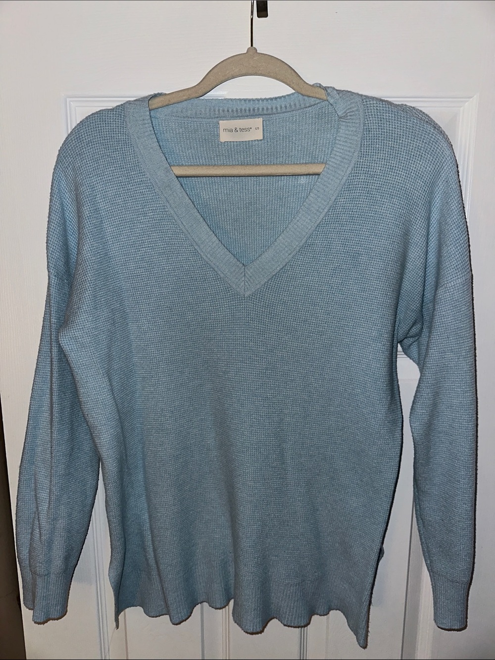 Light Blue V-Neck Sweater